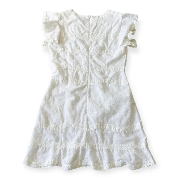 NWT, Melissa Odabash Meghan Crochet-trimmed Embroidered Mini Dress, Size L - Picture 9 of 16